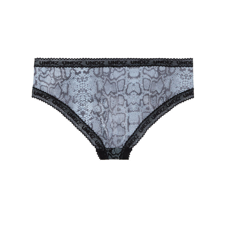 braguita culotte lisa de tul efecto serpiente - gris braguita culotte lisa de tul efecto serpiente - gris;
