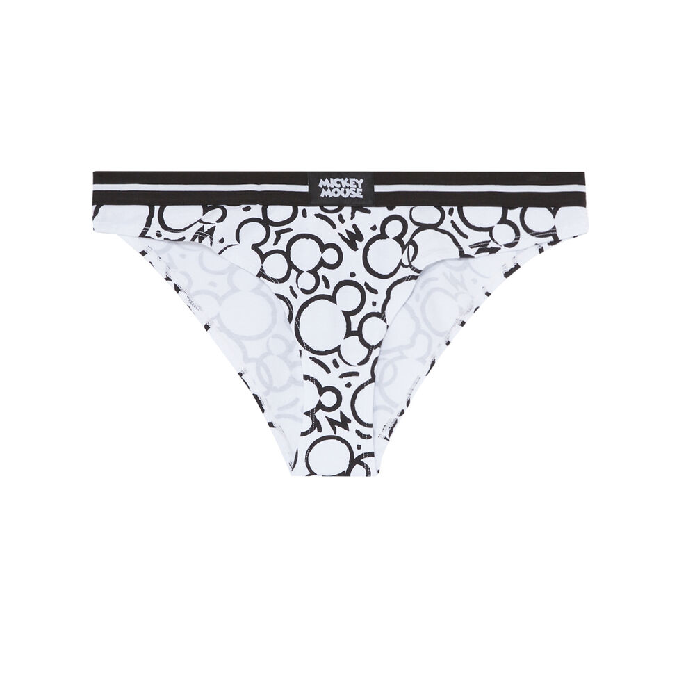 Braguita con estampado de cabezas de mickey - negra negro.