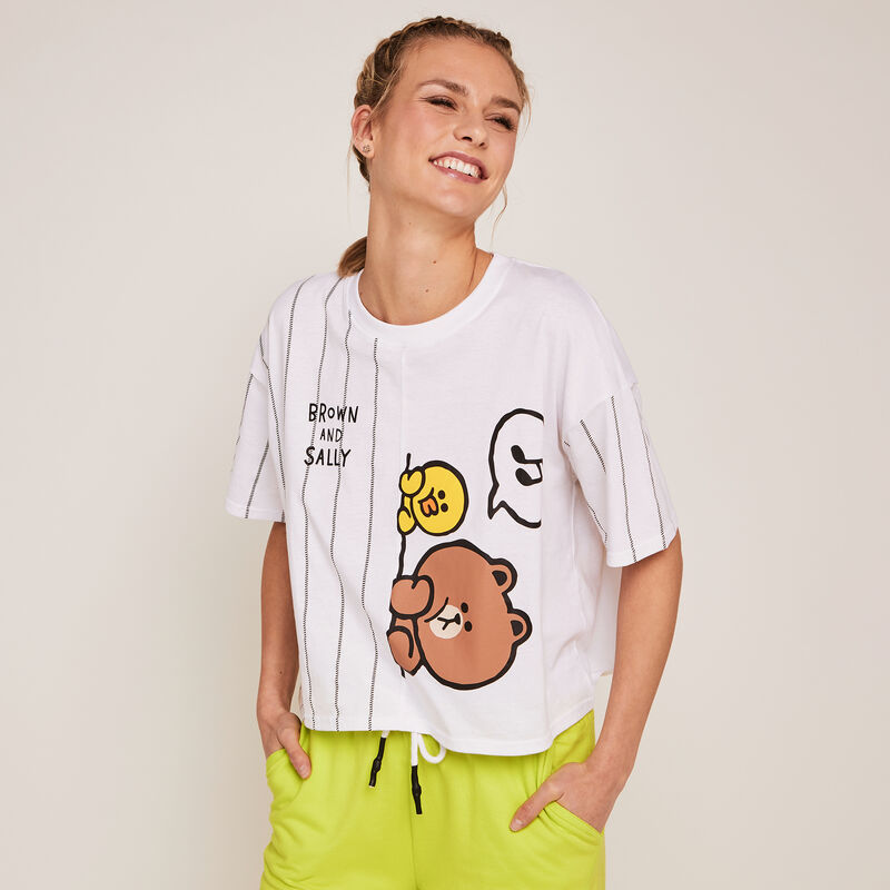 Top de manga corta Line Friends - blanco Top de manga corta Line Friends - blanco;