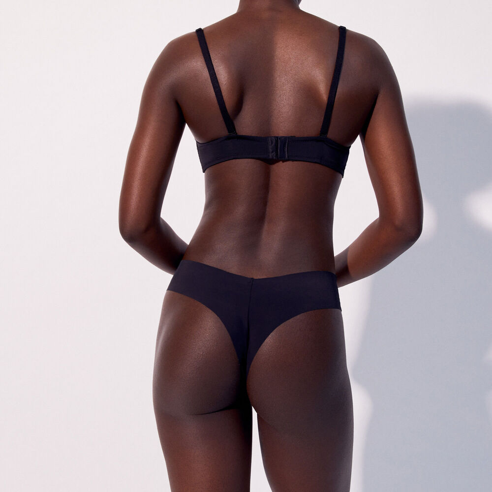 Sujetador bandeau de microfibra - negro negro.