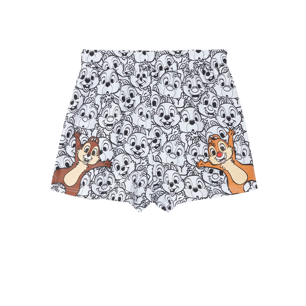 Shorts con estampado chip y chop - blanco blanco.