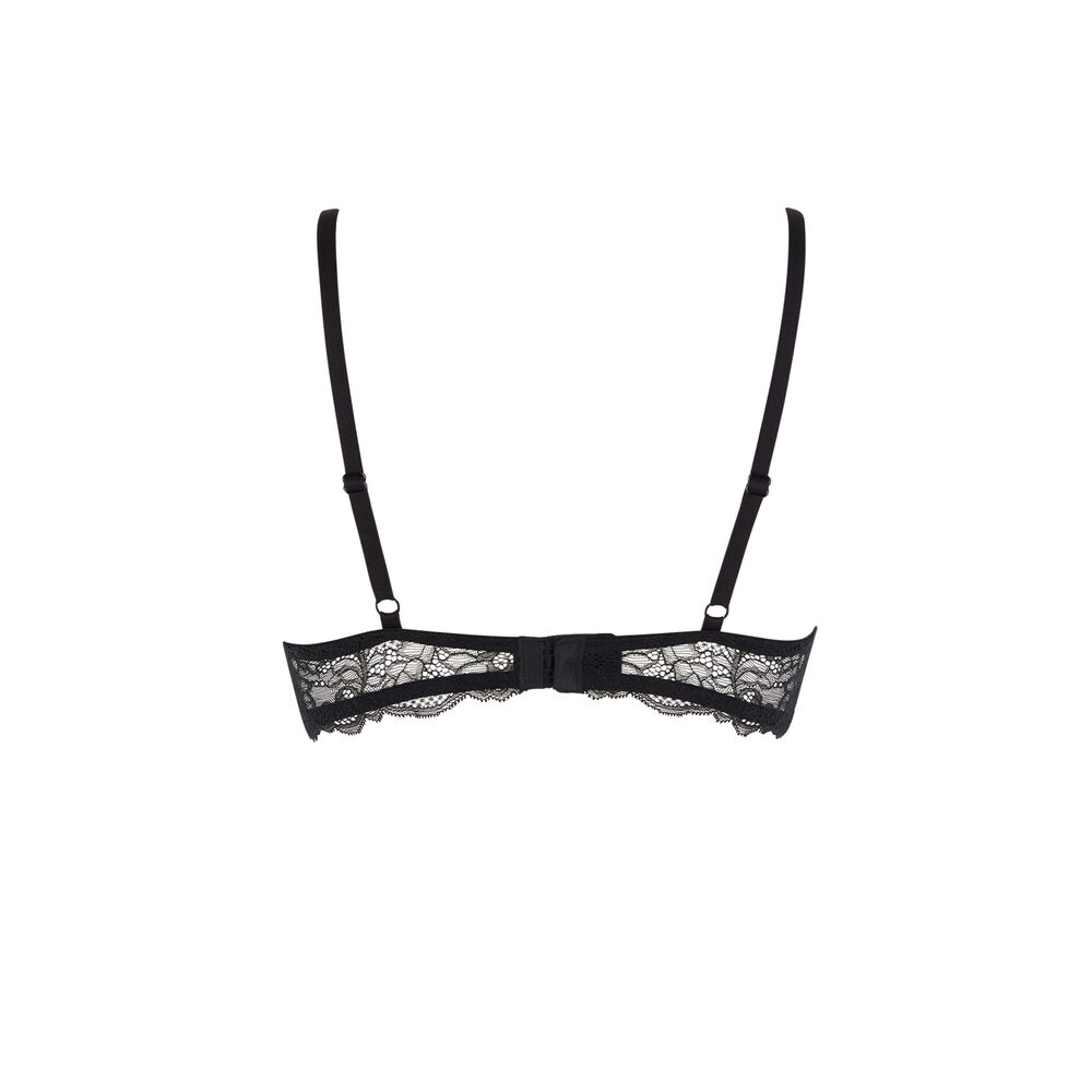 Sujetador push-up de dos materiales - violeta violeta.