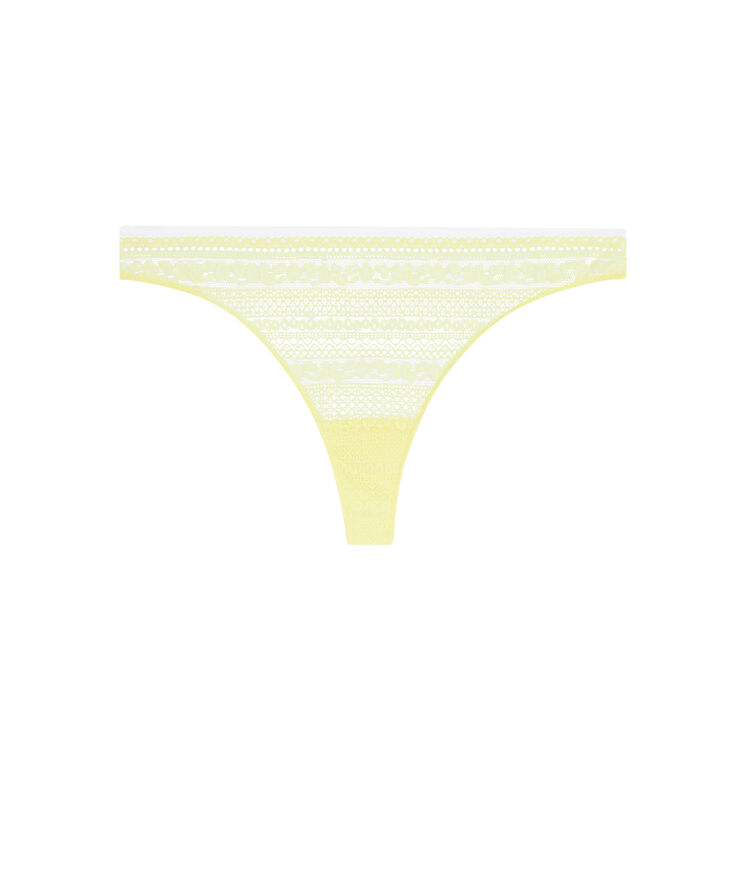 Braguita tanga de encaje - amarilla amarillo.