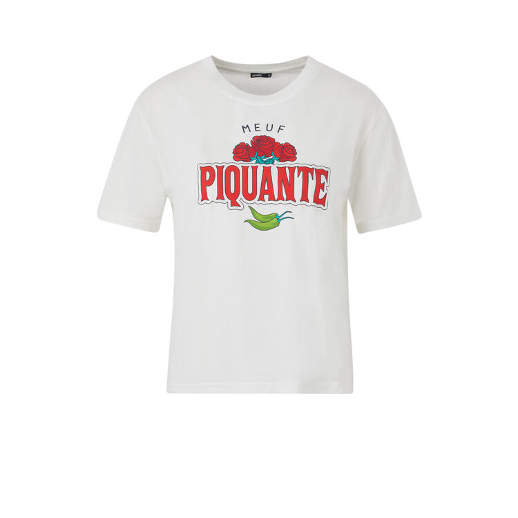 Top blanco piquantiz blanco.