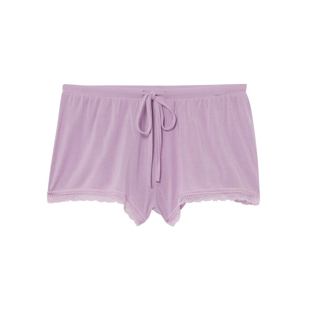 Shorts lisos de punto - morado violeta.