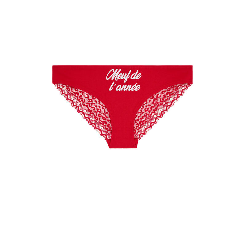 Braguita de algodón manneiz rojo.