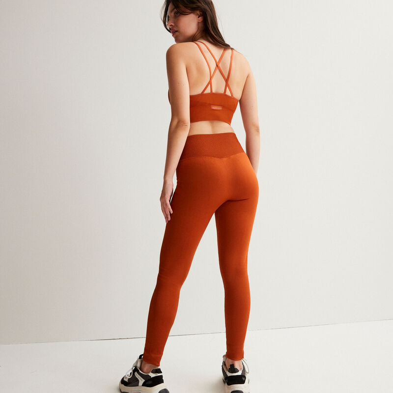 leggings efecto twist - marrón leggings efecto twist - marrón ;