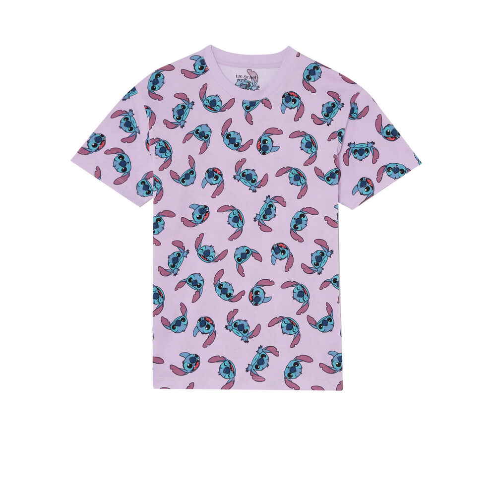 Top con estampado de stitch - morado morado.