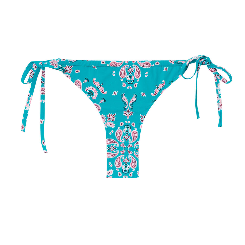 Parte de abajo del bikini con cordones y efecto bandana - azul azul.