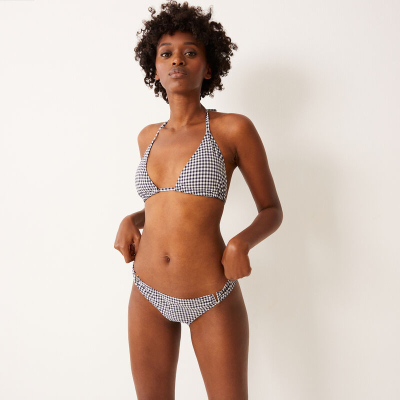 Parte de abajo del bikini con motivo de vichy - azul Parte de abajo del bikini con motivo de vichy - azul;