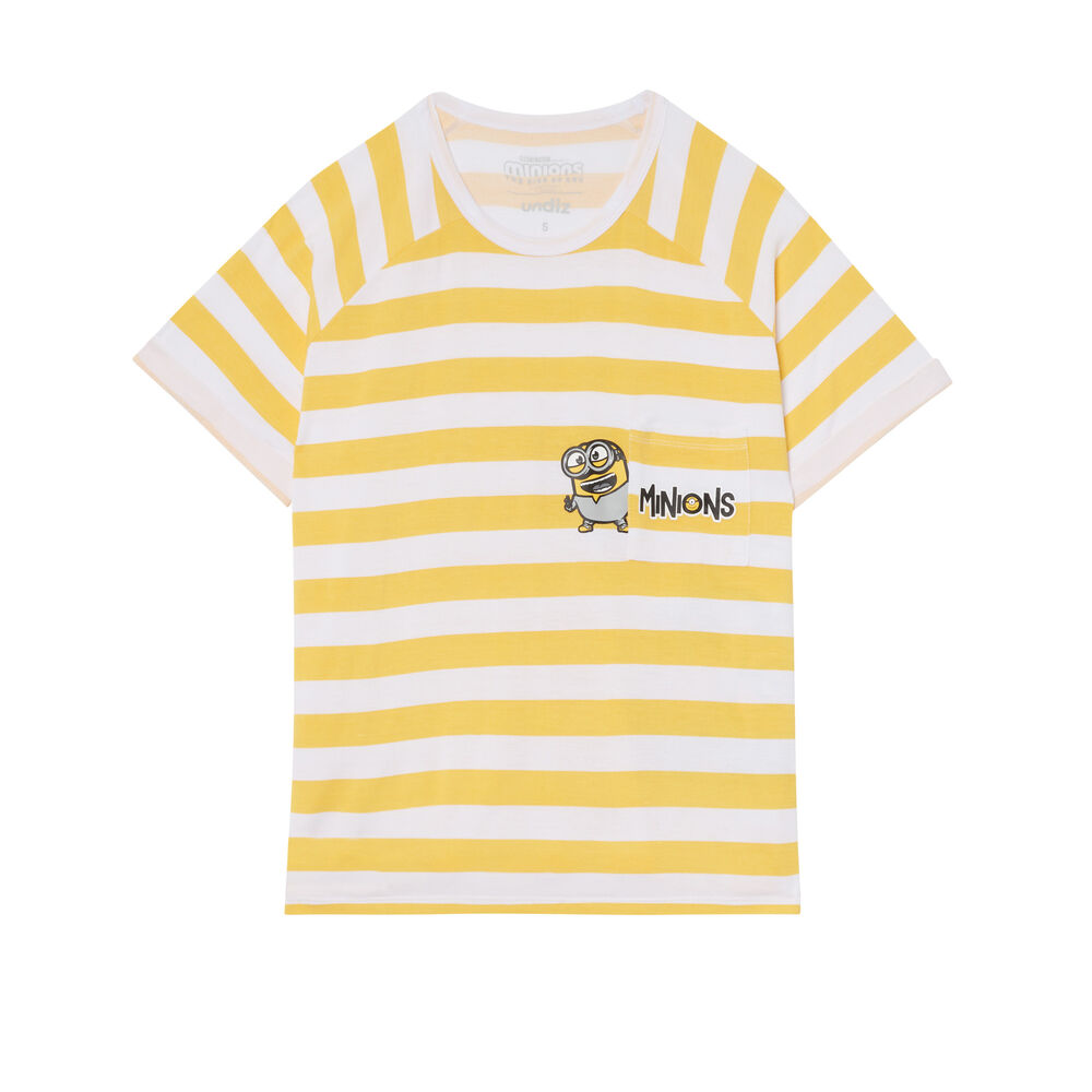 Top a rayas los minions - amarillo amarillo.