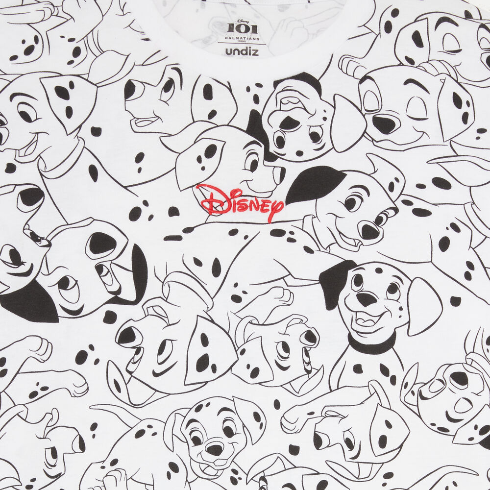 Camiseta larga con motivos de 101 dálmatas - blanca blanco.