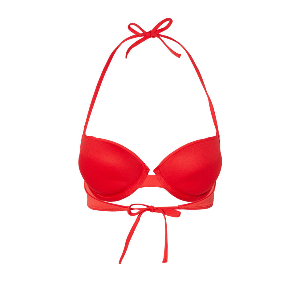Parte de arriba de bikini push-up - rojo rojo.