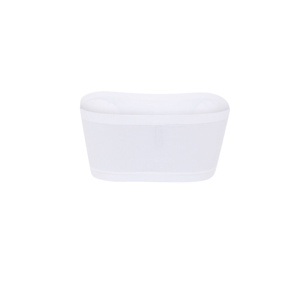 Sujetador bandeau sin costuras - blanco blanco.