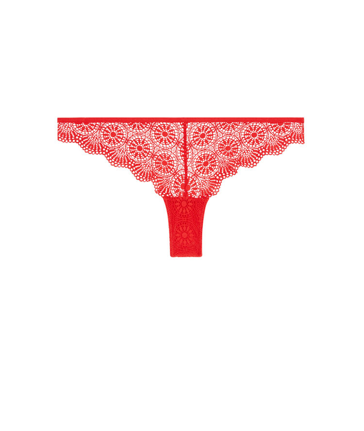 Braguita brasileña de encaje - rojo rojo.