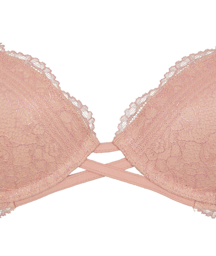 Sujetador push-up con encaje everydayiz rosa.