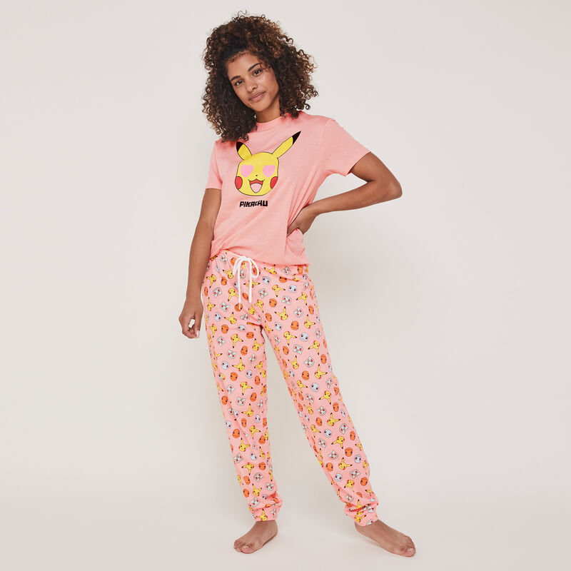 Top con cuello redondo con estampado de Pikachu pickacutiz Top con cuello redondo con estampado de Pikachu pickacutiz;