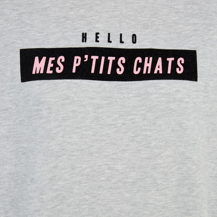 Sudadera gris hellochatiz grey.