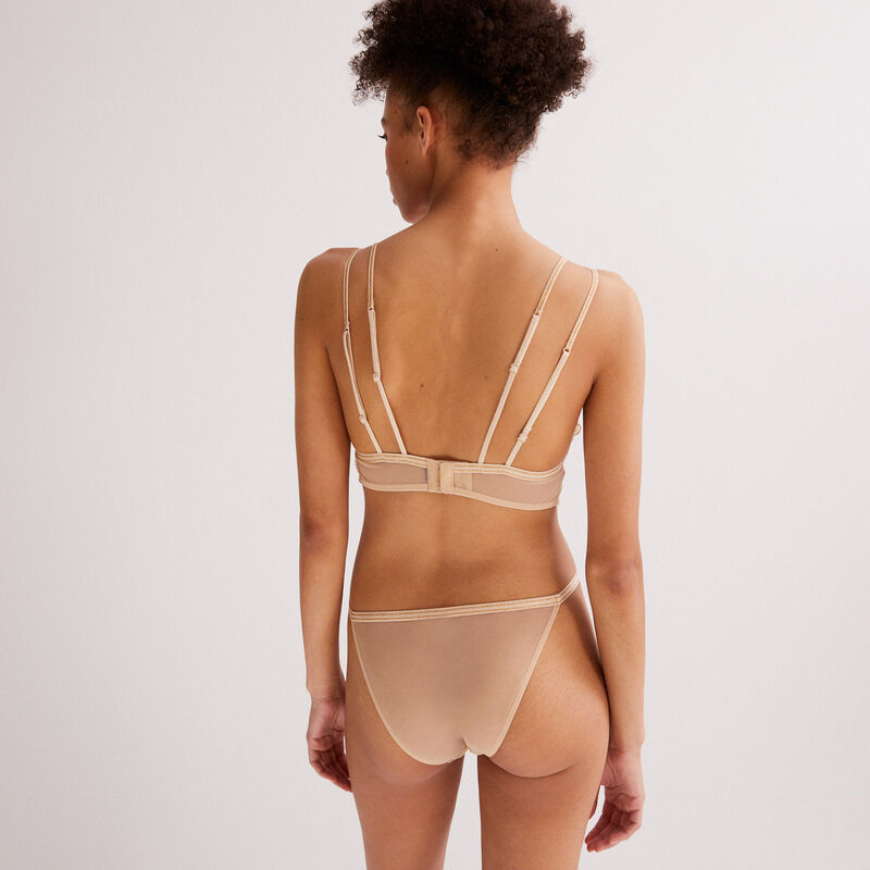 Braguita brasileña con bordado - beige Braguita brasileña con bordado - beige;