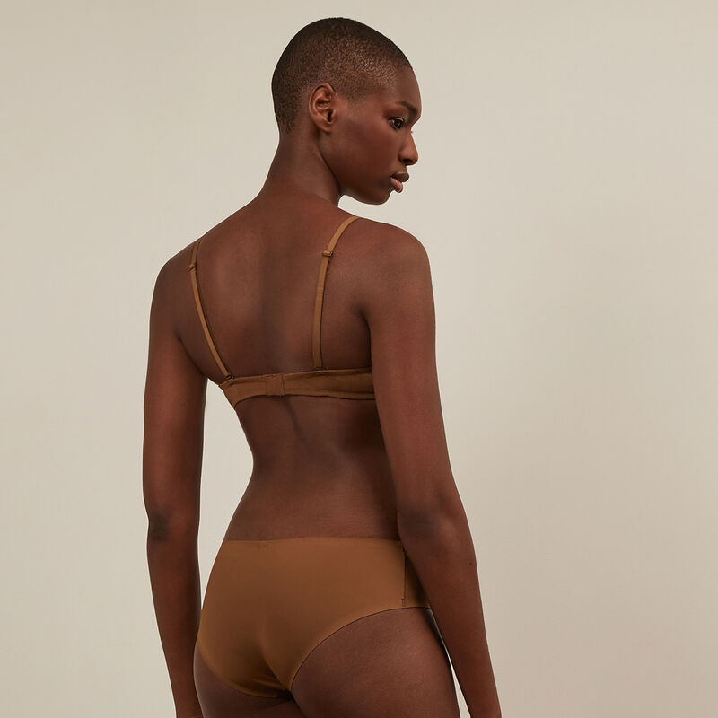 Braguita culotte de microfibra sin costuras - marrón Braguita culotte de microfibra sin costuras - marrón;