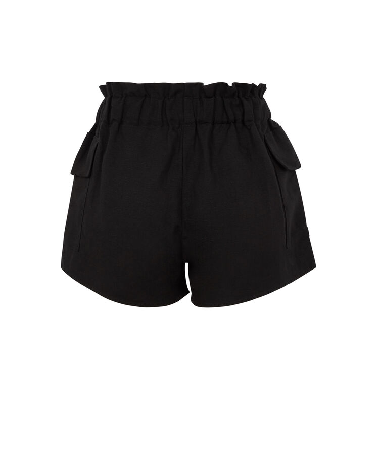 Short con cinturón liso - negro negro.