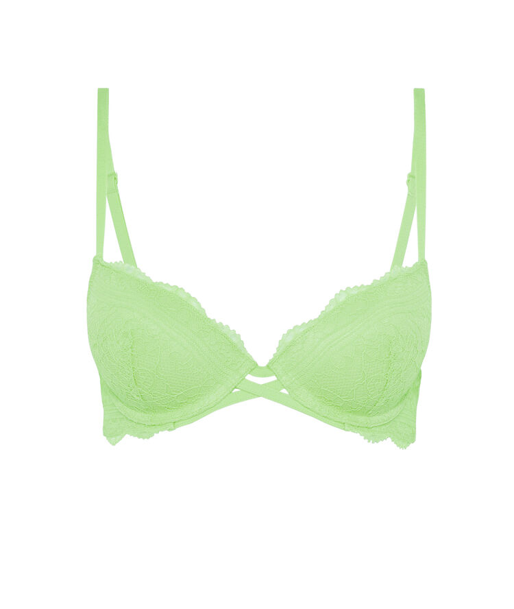 Sujetador push-up con encaje everydayiz verde.