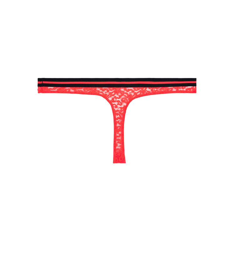 Braguita tanga coral fluo secretiz leopiz rosa.