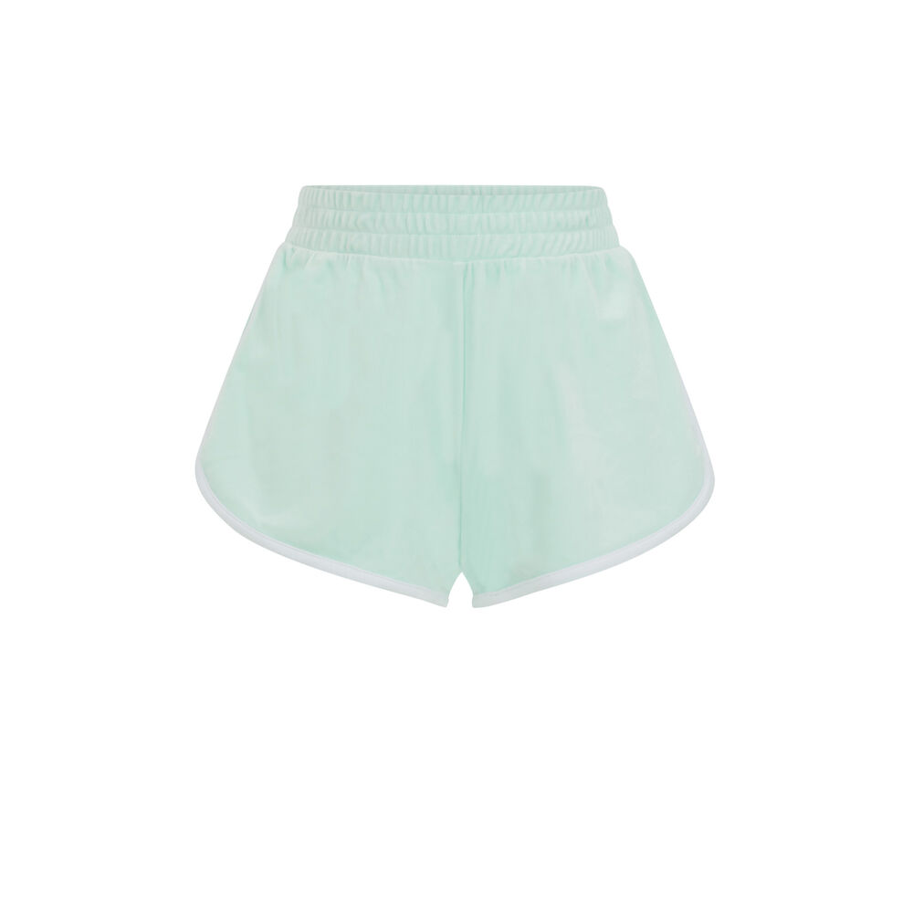 Short liso de terciopelo - azul turquesa azul turquesa.