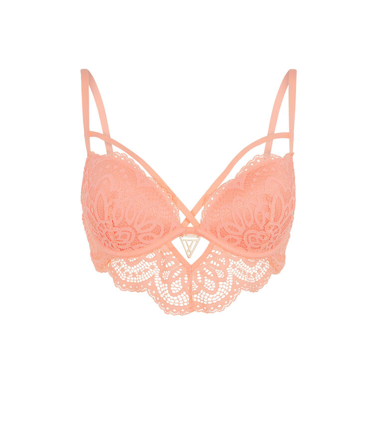 Sujetador push-up con detalle de joya - rosa claro rosa pastel.