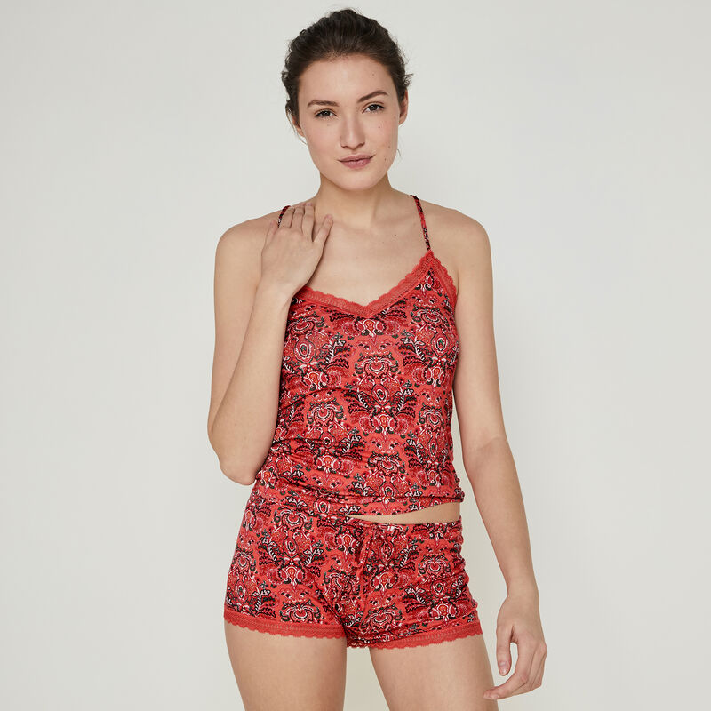 Shorts en coral vifleuriz Shorts en coral vifleuriz;
