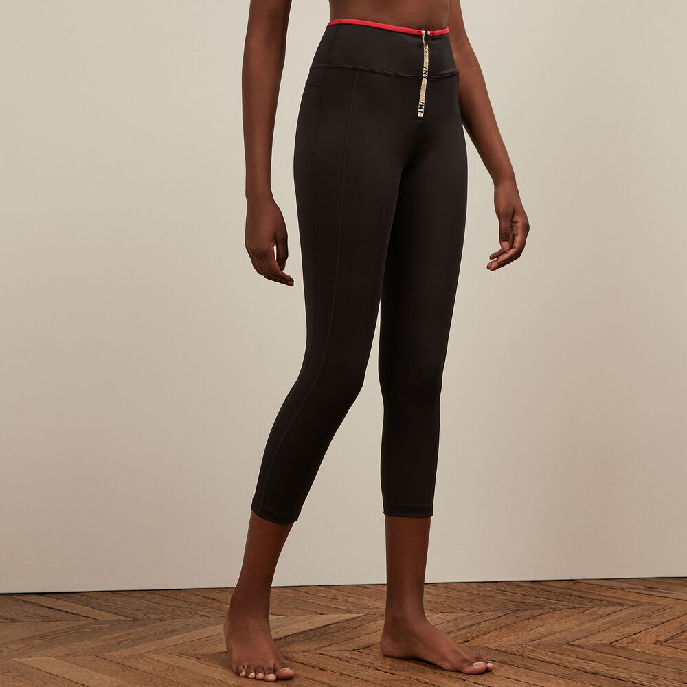 Leggings deportivos con cremallera - negros negro.