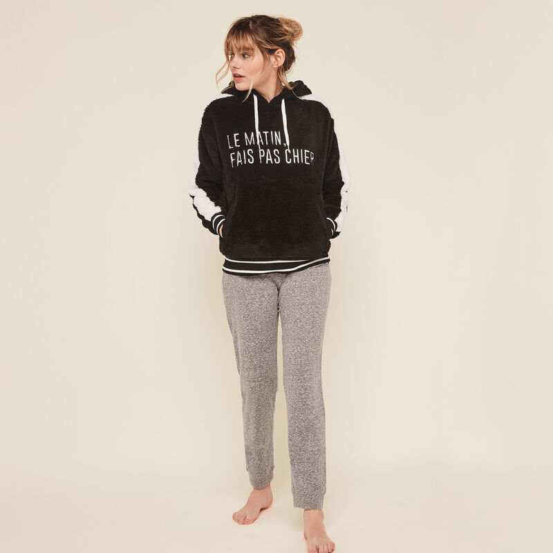 Sudadera con capucha polar con mensaje matichieusiz Sudadera con capucha polar con mensaje matichieusiz;