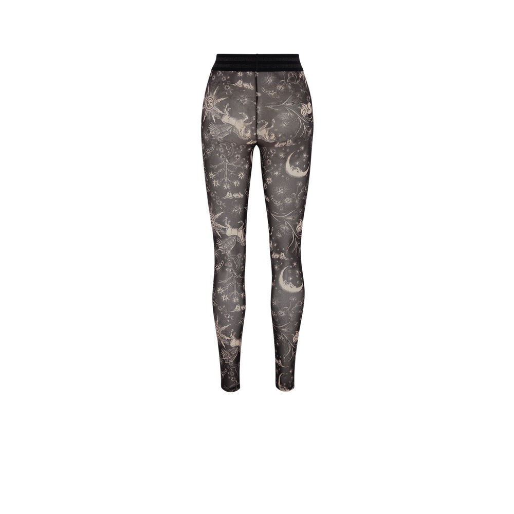 Leggings de rejilla - negro negro.