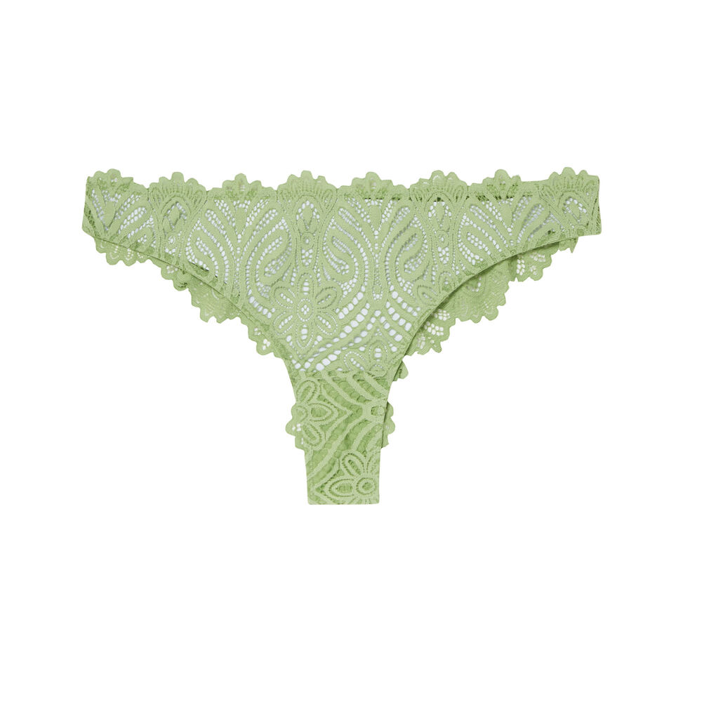 Braguita brasileña con detalle de lazos - verde verde.