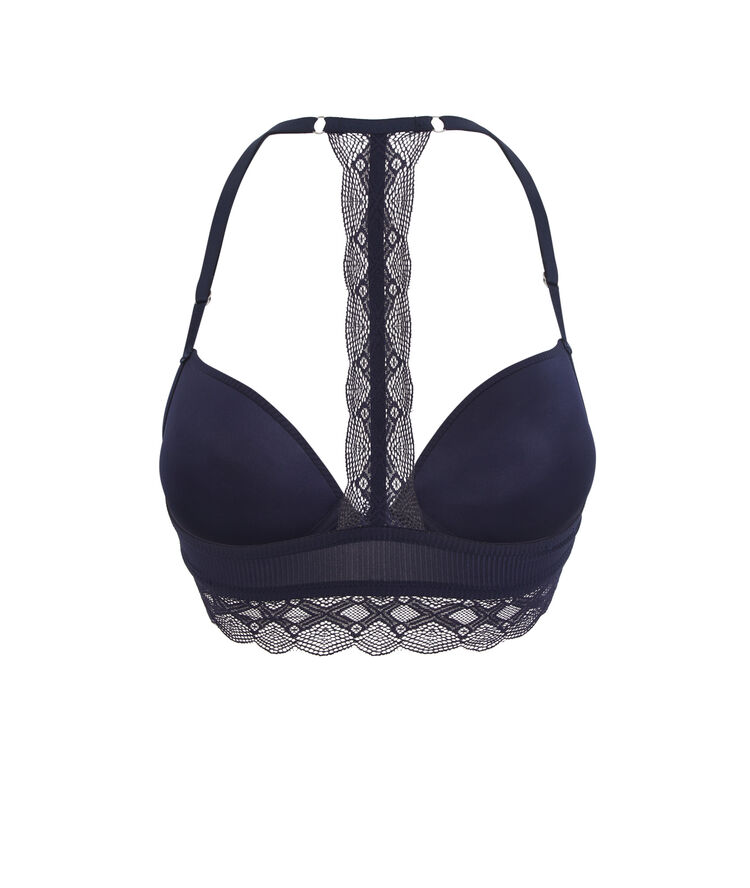 Sujetador push-up azul marino monoskiz azul.