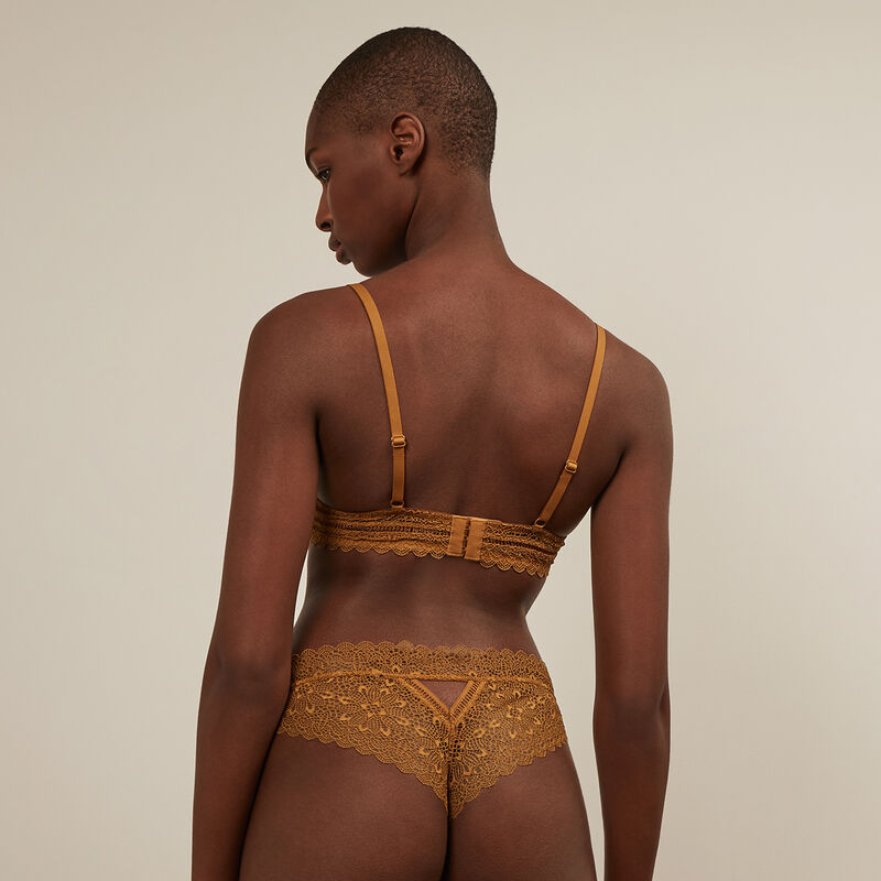 Braguita brasileña de encaje - ocre Braguita brasileña de encaje - ocre;