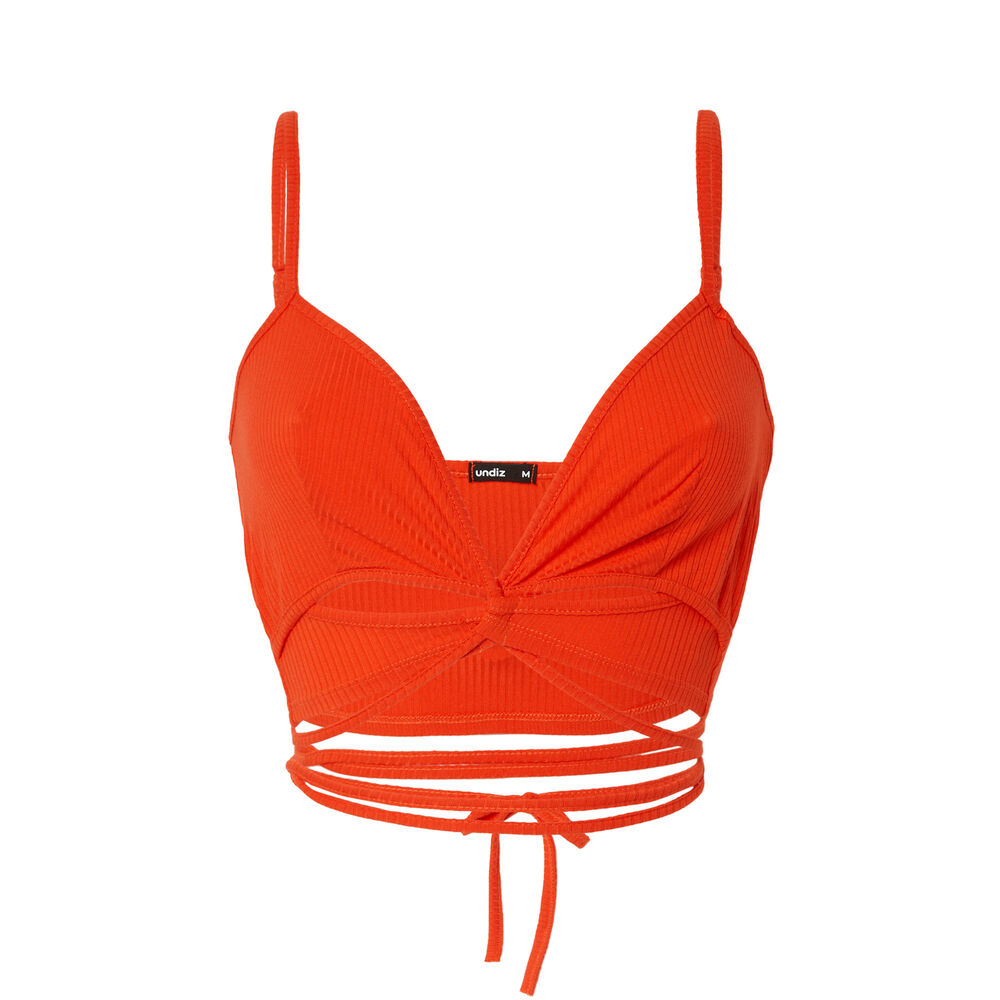 Top anudado - rojo rojo.