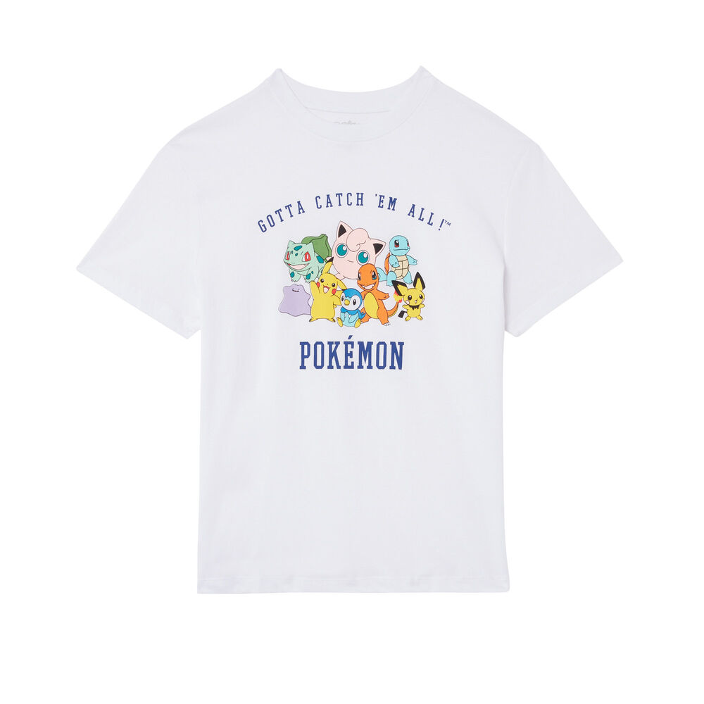 Top con estampado de pokémon - blanco blanco.