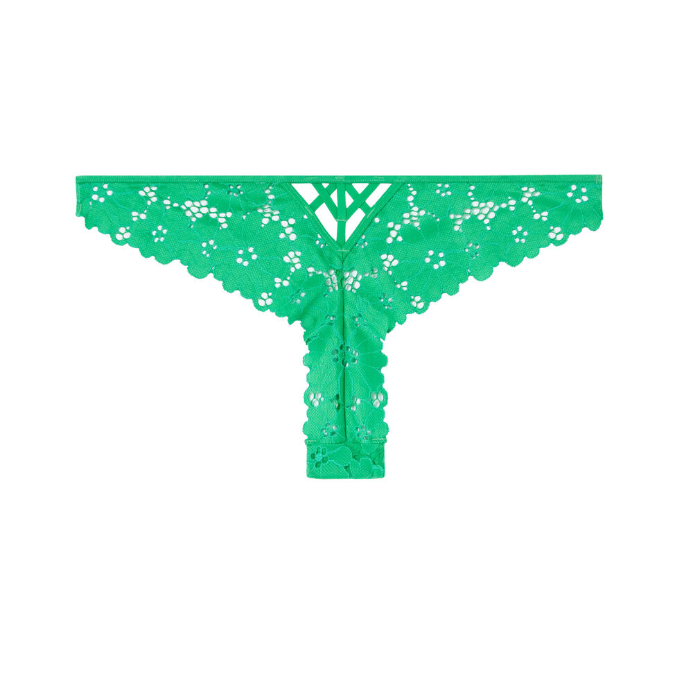 Braguita brasileña toda de encaje calado - verde verde.