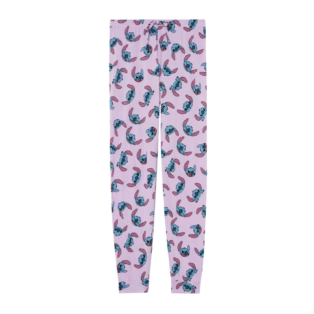 Pantalón con estampado de stitch - morado morado.