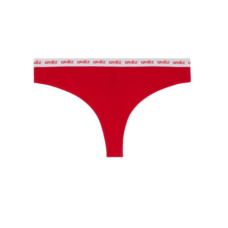 braguita tanga de algodón con detalle elástico - rojo braguita tanga de algodón con detalle elástico - rojo;