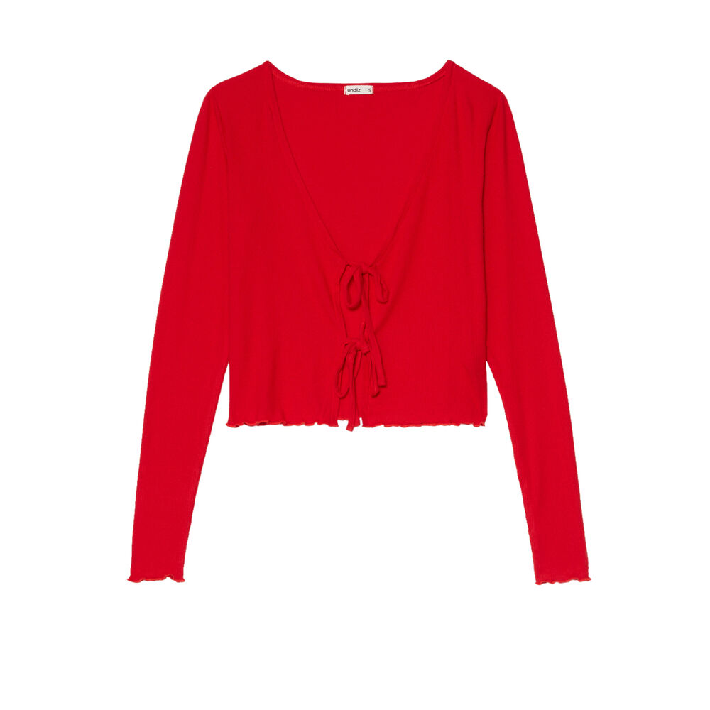 Chaqueta para anudar de manga larga - roja rojo.