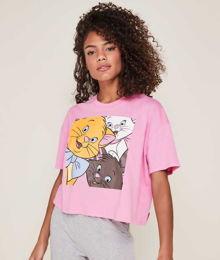 Pantalón estampado los aristogatos aribetiz gris.