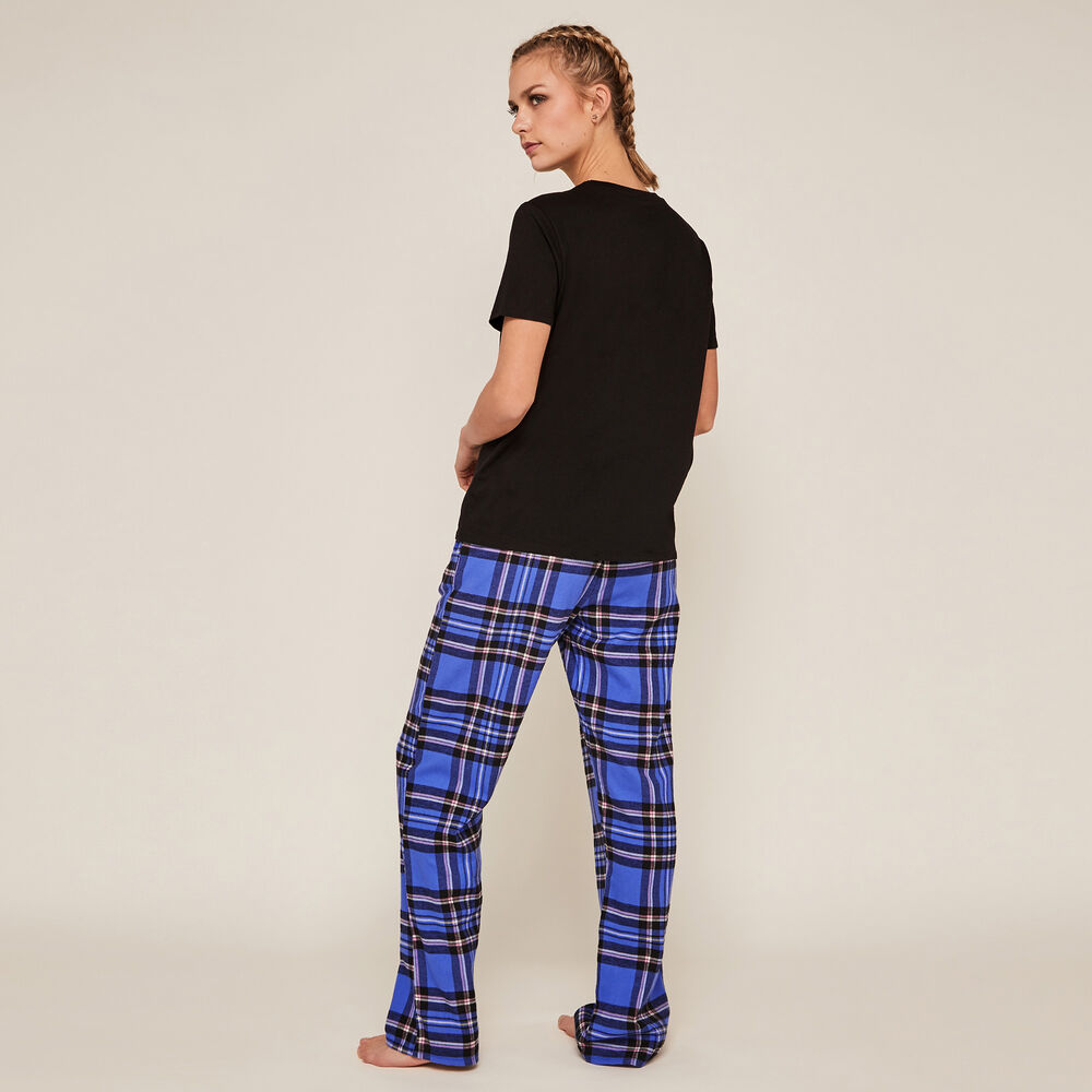 Pantalón a cuadros - azul azul.
