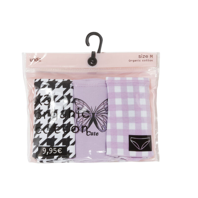 Juego de 3 braguitas tipo mariposa - lila Juego de 3 braguitas tipo mariposa - lila;