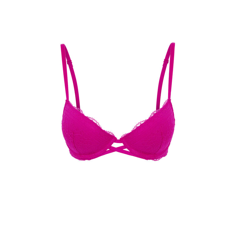 Soutien-gorge push-up en dentelle everydayiz fuschia.