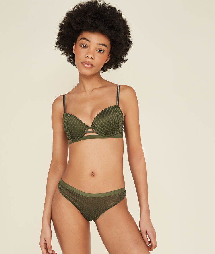 Braguita tanga caqui graphimeshiz green.