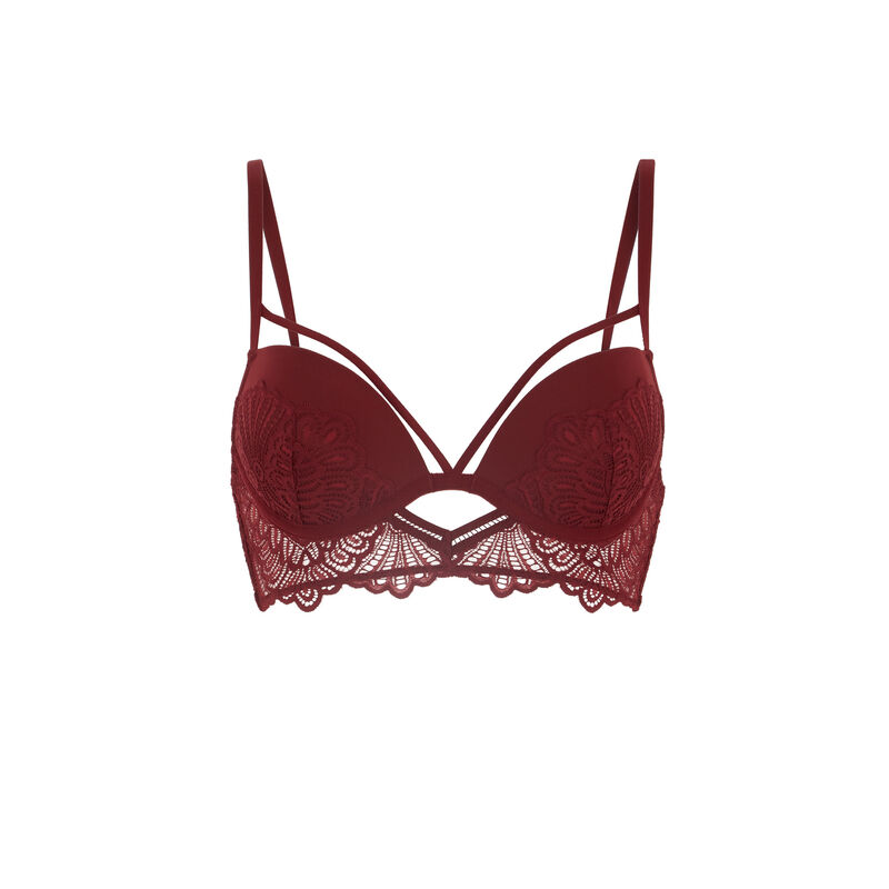 sujetador push-up cintas cruzadas - burdeos sujetador push-up cintas cruzadas - burdeos;