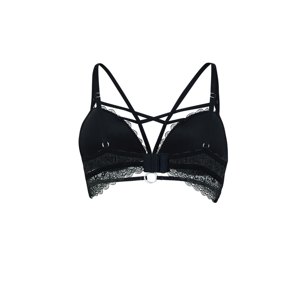 Sujetador push-up con cintas - negro negro.