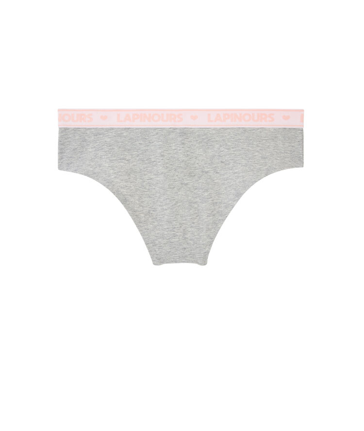 Braguita culotte de algodón con estampado de conejito - gris gris.